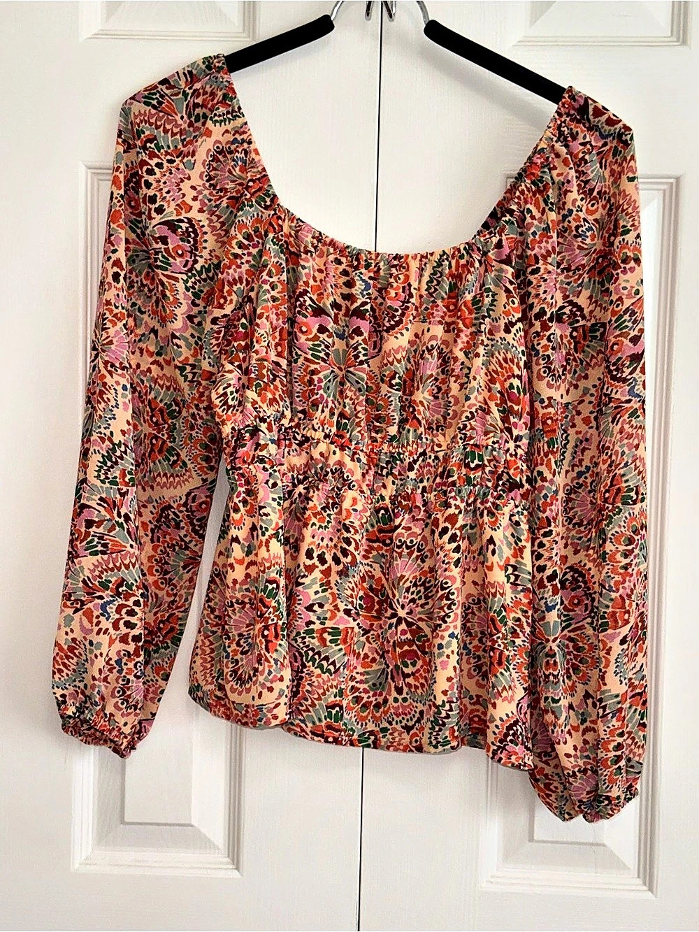 DR2 by Daniel Rainn Floral Blouse in Pink & Green XS